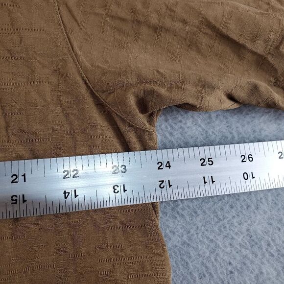 Tommy Bahama Shirt Mens XL Tan Silk Short Sleeve Paradise Spirits Button Down - Picture 3 of 13